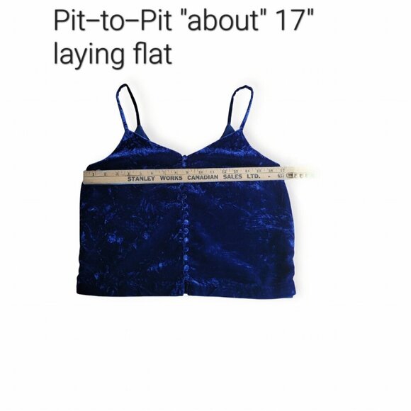 Madewell Sleeveless Velvet Top XS Midnight Blue - Picture 3 of 8